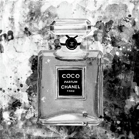 black and white Chanel painting